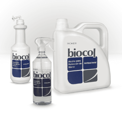 Alcohol para protección de manos